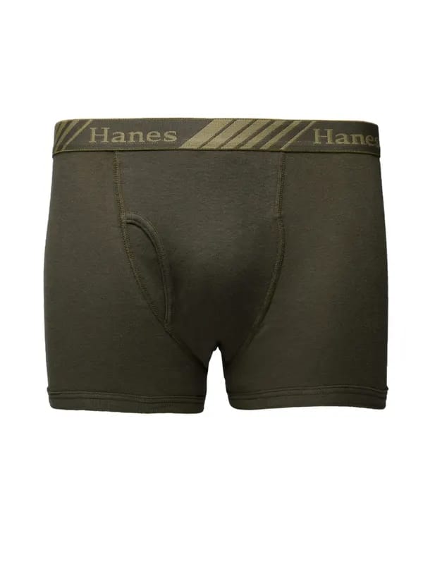 Hanes Men Grey Retro Boxer Trunks