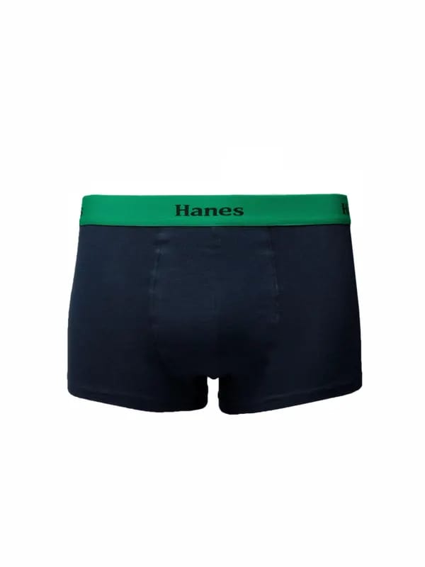 Hanes Men Blue Modern Duo Dry Cotton Stretch Trunks