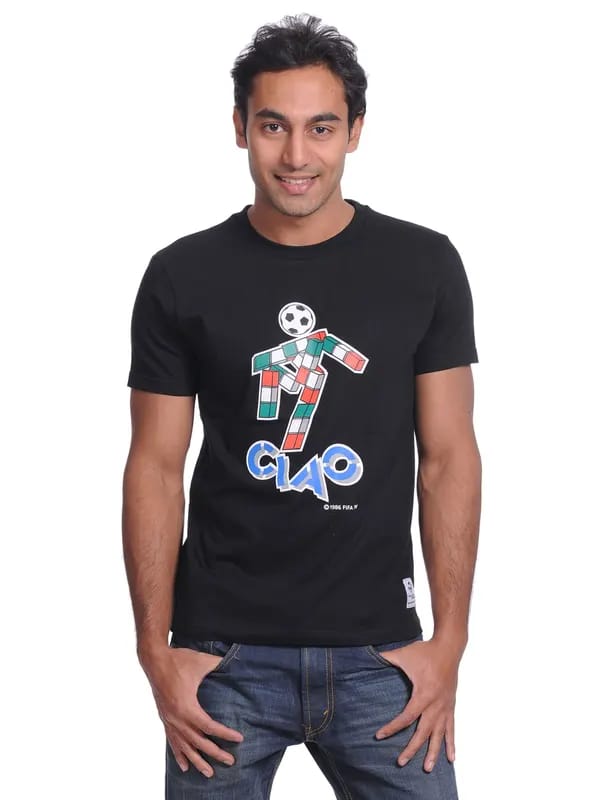 FIFA Mens 1990 World Cup Black T-shirt