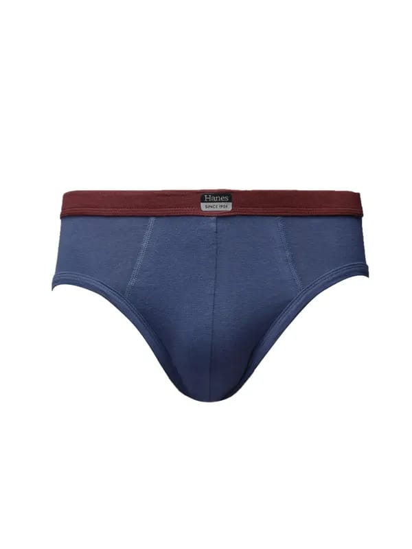 Hanes Men Blue Ultimate Duo Dry Cotton Stretch Hip Briefs