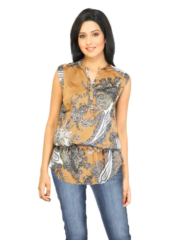 Arrow Woman Boho Tan Top