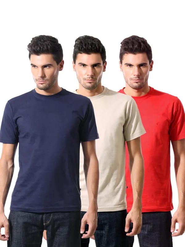 Campbell Men Pack of 3 Solid Tshirts