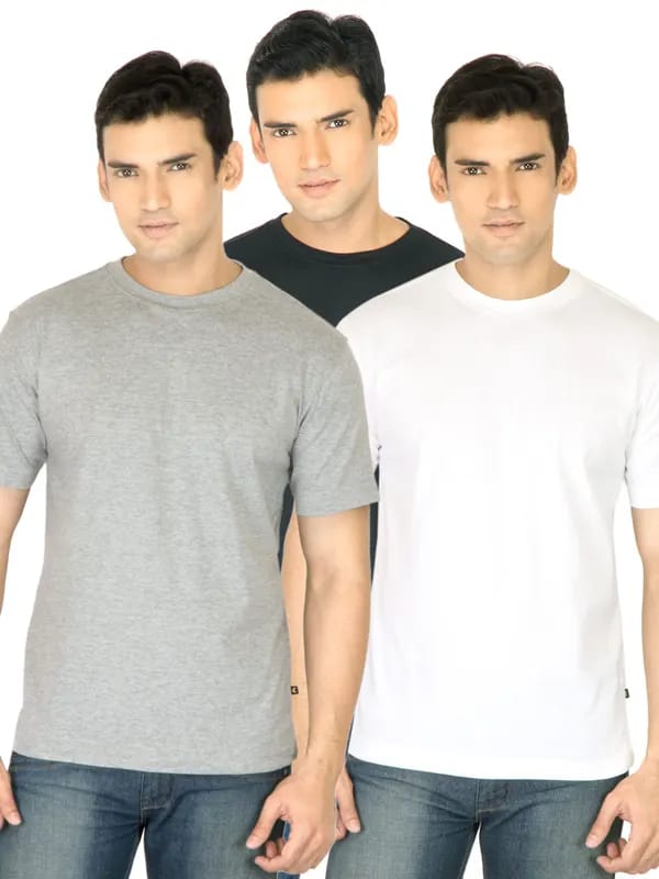 Campbell Men Pack of 3 Solid Tshirts