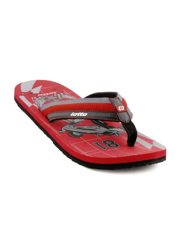 Lotto Men Racing Red Slippers