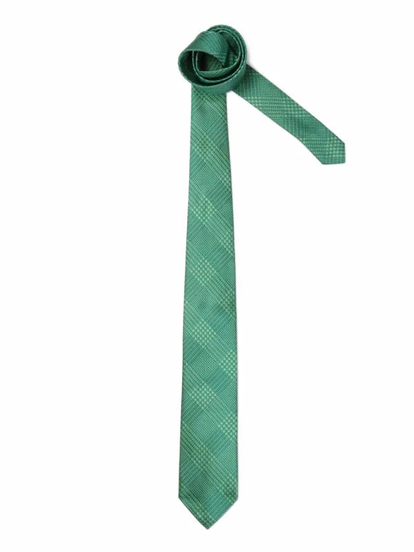 United Colors of Benetton Men Check Green Tie