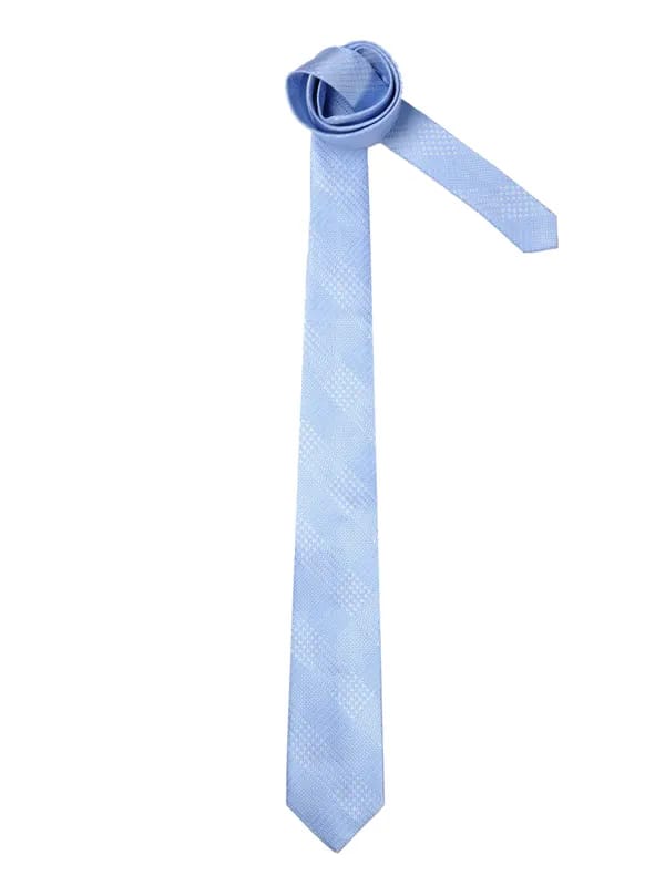 United Colors of Benetton Men Check Blue Tie