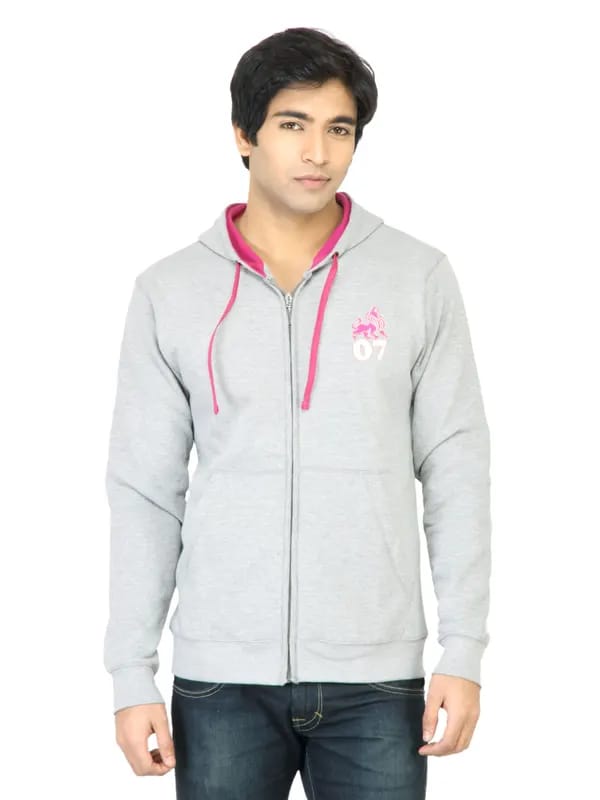 Myntra Men Solid Grey Sweatshirt