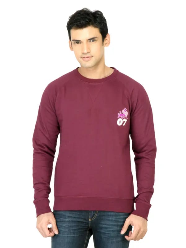 Myntra Men Maroon Sweatshirt
