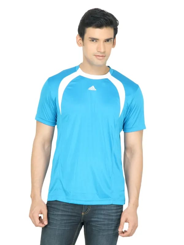 ADIDAS Men Solid Blue Jersey