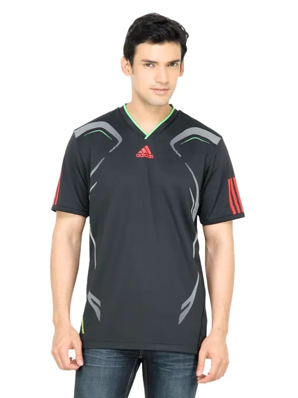 ADIDAS Men Solid Black Jersey