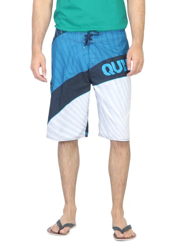 Quiksilver Men Printed Blue Shorts