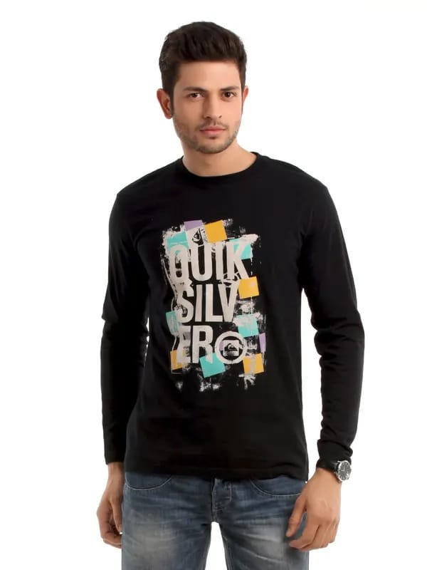 Quiksilver Men Black T-shirt