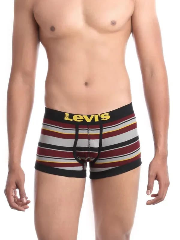 Levis Men Jazz Stripes Maroon Trunks