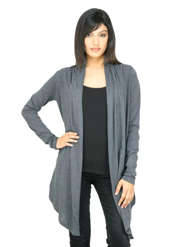 United Colors of Benetton Women Solid Grey Sweater