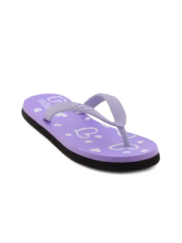 ADIDAS Women Hearts Purple Flip Flops