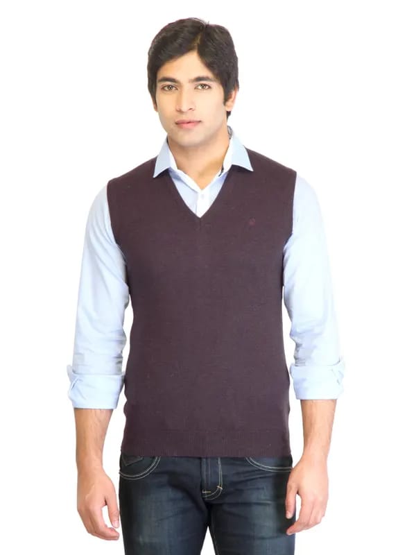 United Colors of Benetton Men Purple Sweater