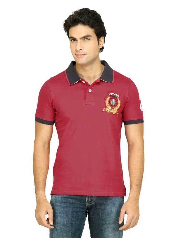 United Colors of Benetton Men Red Polo TShirt