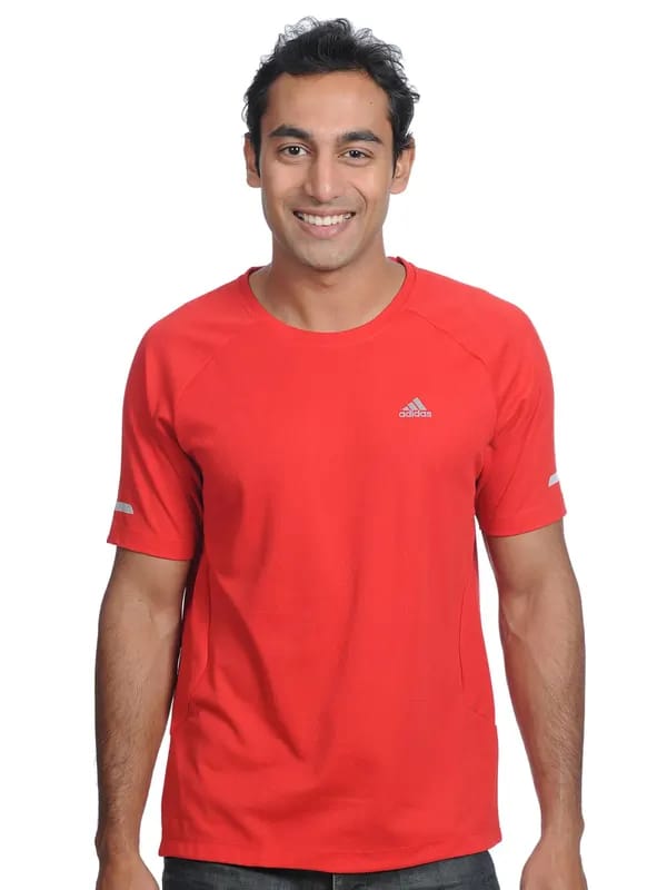 ADIDAS Mens Red T-shirt