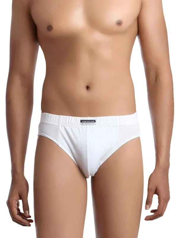 Peter England Men Essentials White Brief
