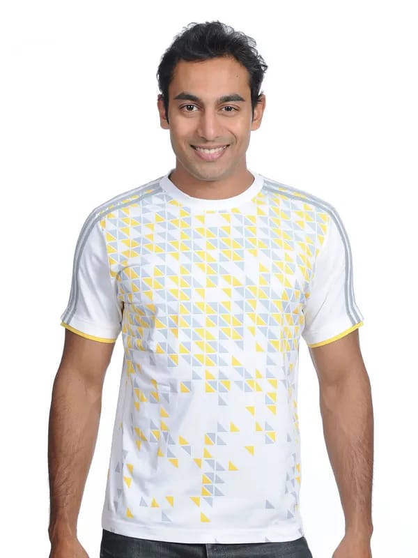ADIDAS Mens Graphic White T-shirt