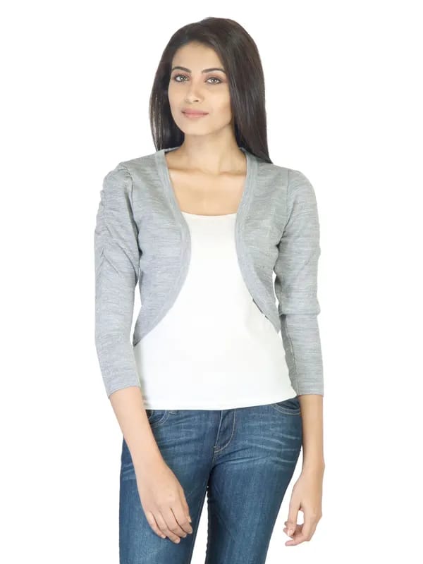 Jealous 21 Women Solid Grey Sweater