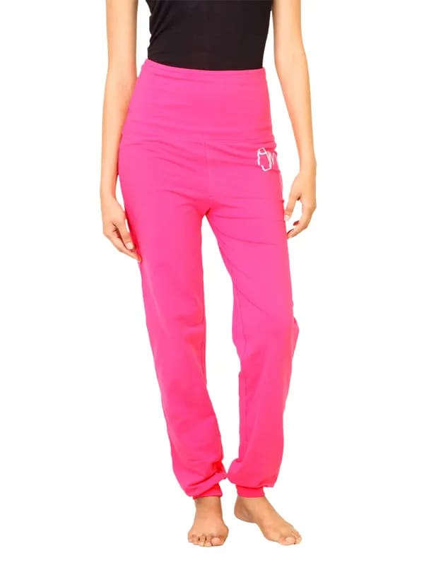 Urban Yoga Women Solid Pink Track Pants
