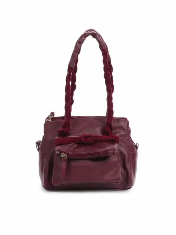 Baggit Women Knotty Taj Maroon Handbag