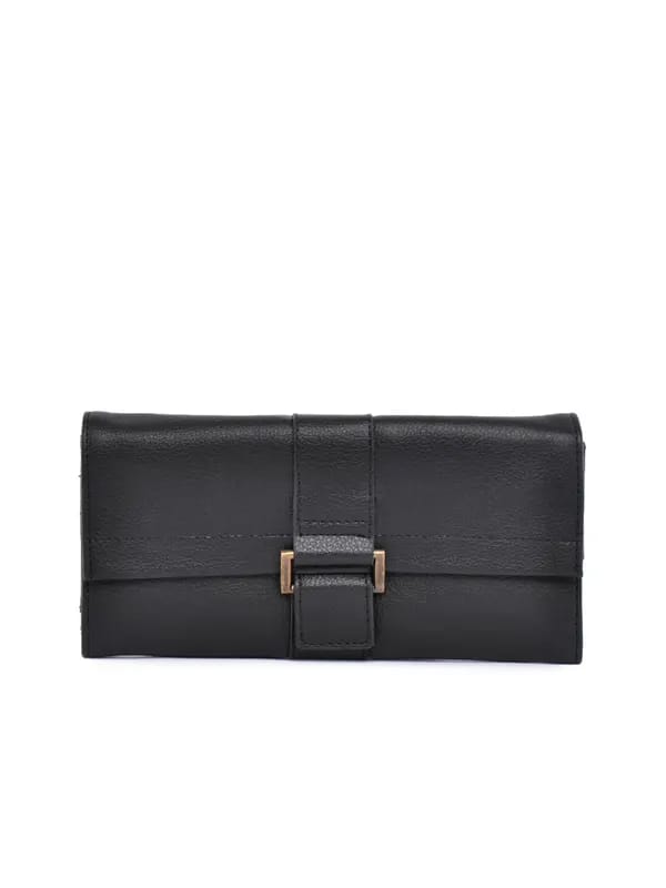 Baggit Women Square Taj Black Wallet