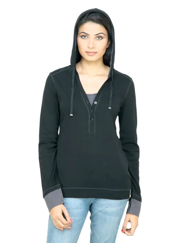 s.Oliver Women Solid Black Top