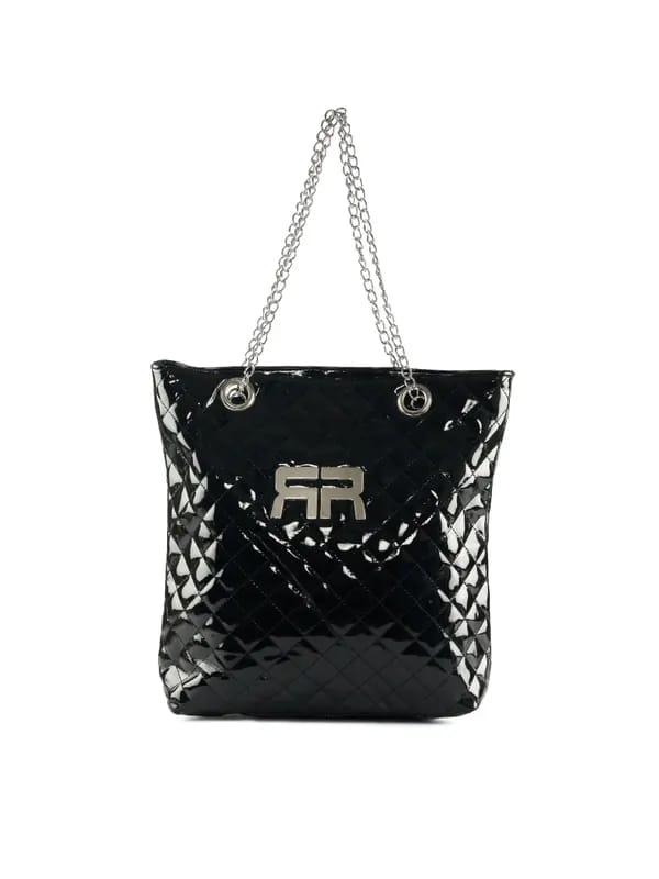 Kiara Women Steel Strap Black Handbag