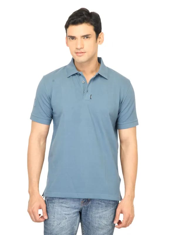 Inesis Men Solid Grey Tshirt