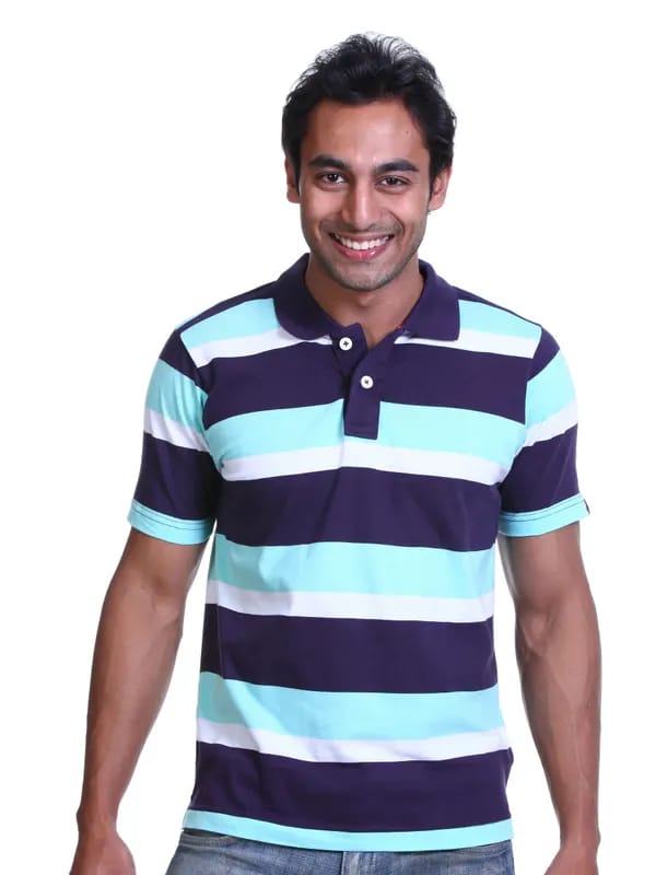 Probase Men Purple & Blue T-shirt