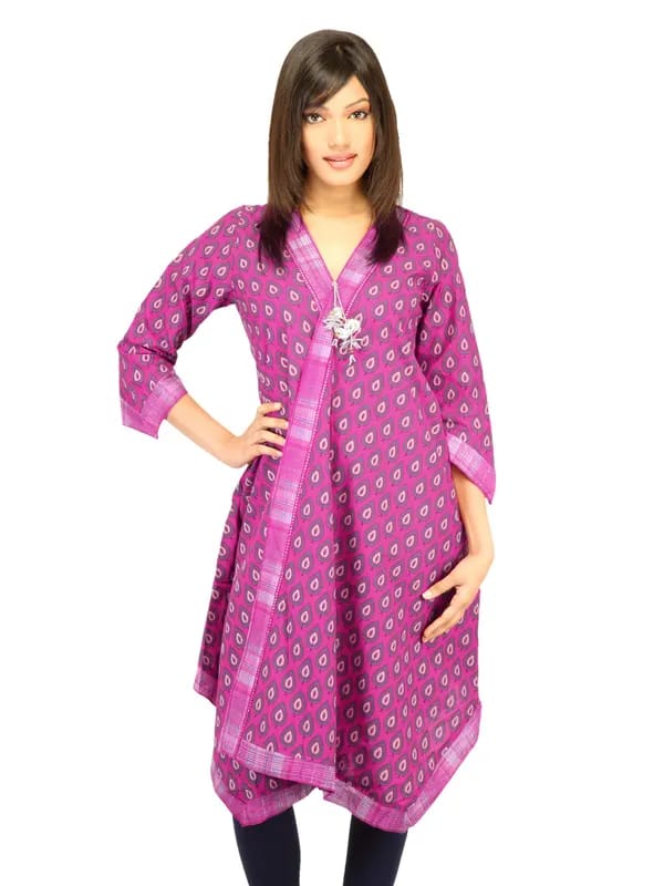 BIBA Women Printed Pink Kurta