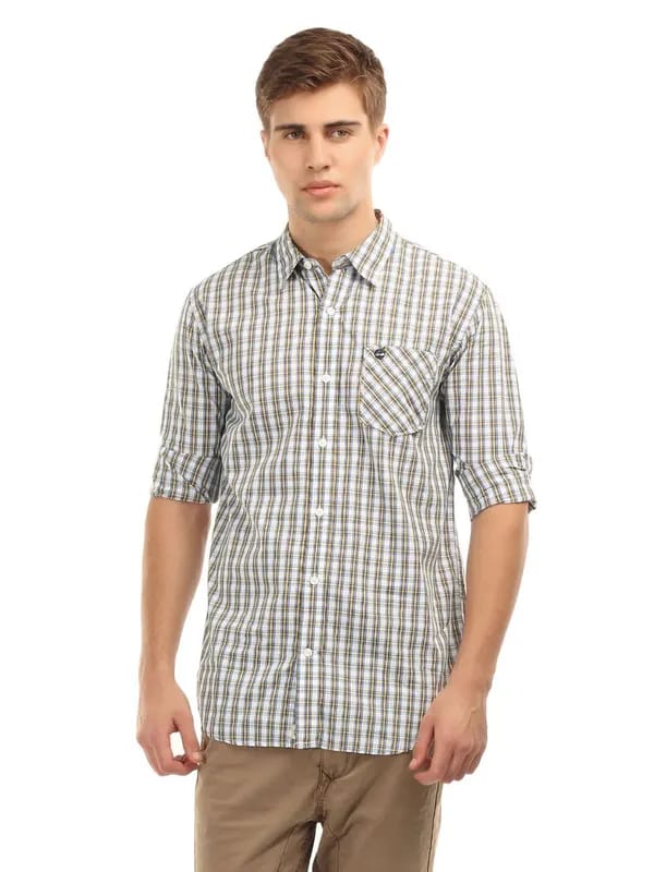 Timberland Men White Check Shirt