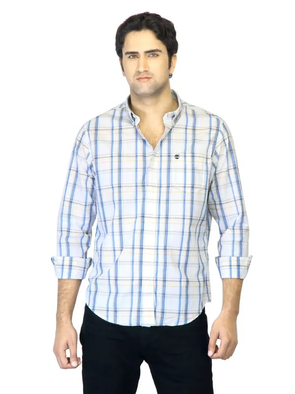 Timberland Men White Claremont Plaid Shirt