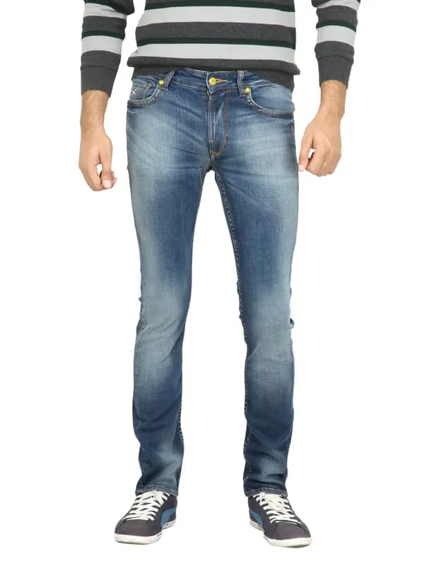 Deni Yo Men Washed Blue Jeans