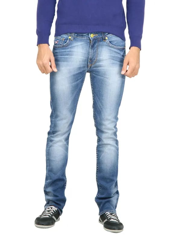 Deni Yo Men Washed Blue Jeans