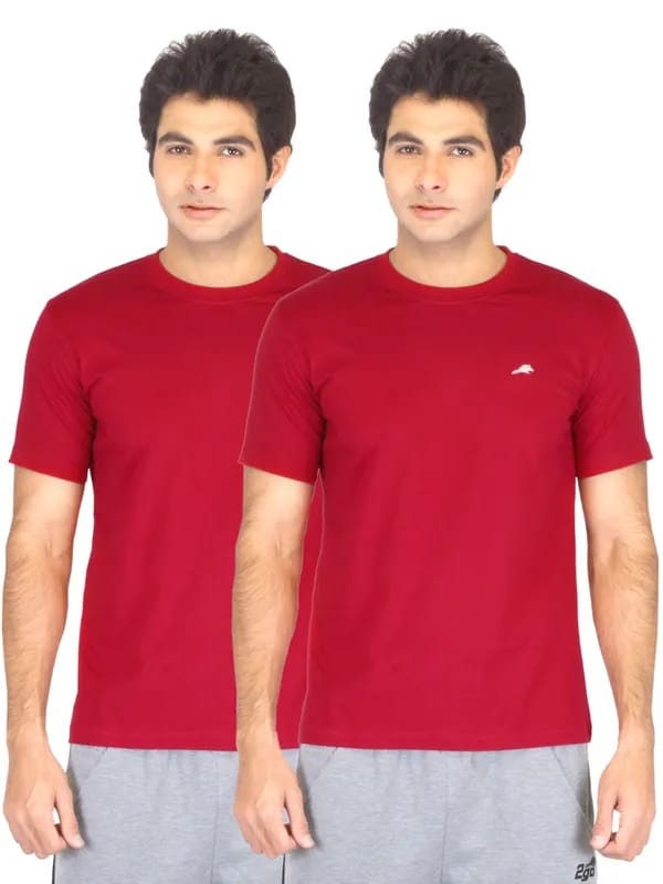 2go Active Gear USA Men Pack of Two Red Jordan T-shirt