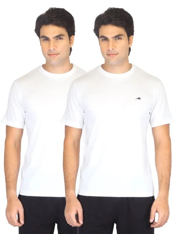 2go Active Gear USA Men Pack of Two White Jordan T-shirts