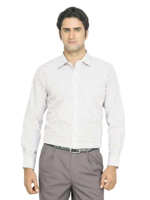 Arrow Men White Striped Shirt