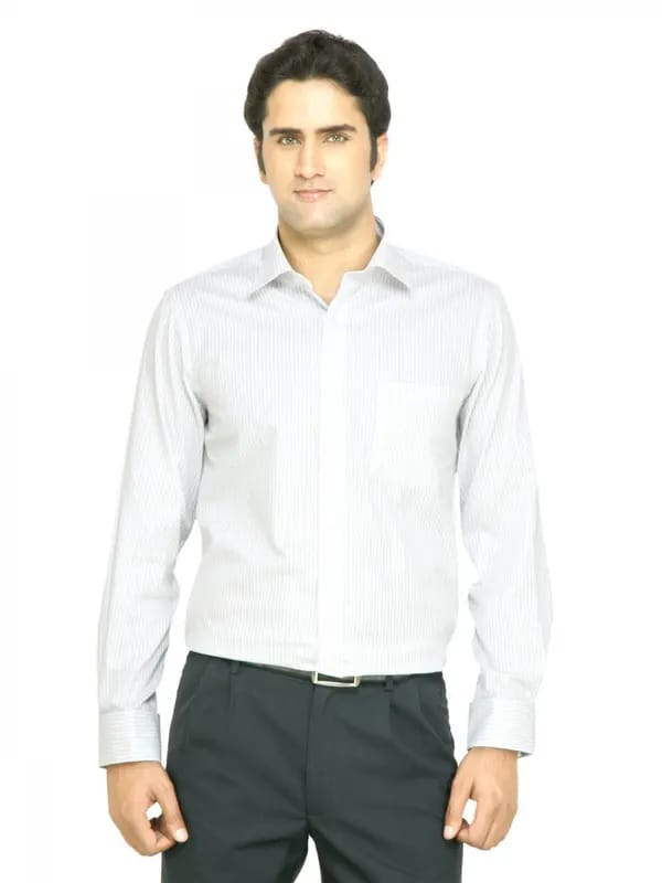 Arrow Men White Striped Shirt