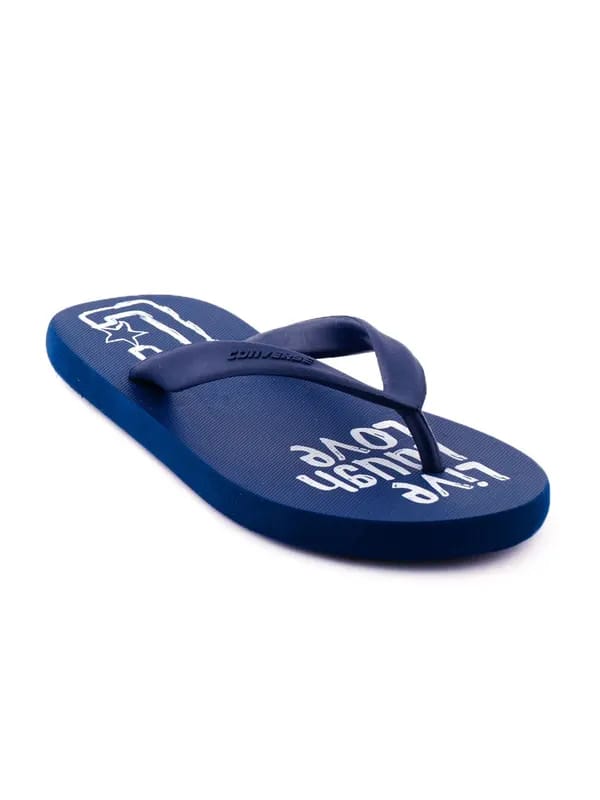 Converse Unisex Navy Blue Liv,Laugh,Love Flip-flops