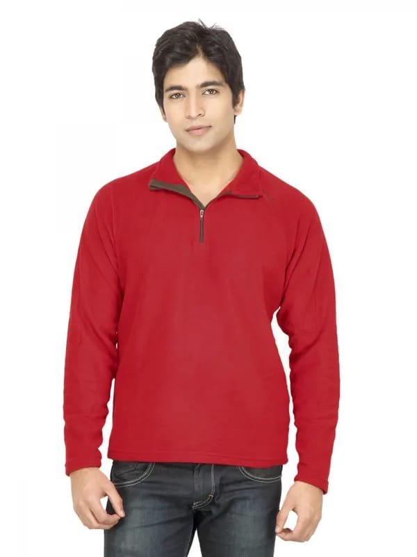 Quechua Men Fleece Red Sweatshirt