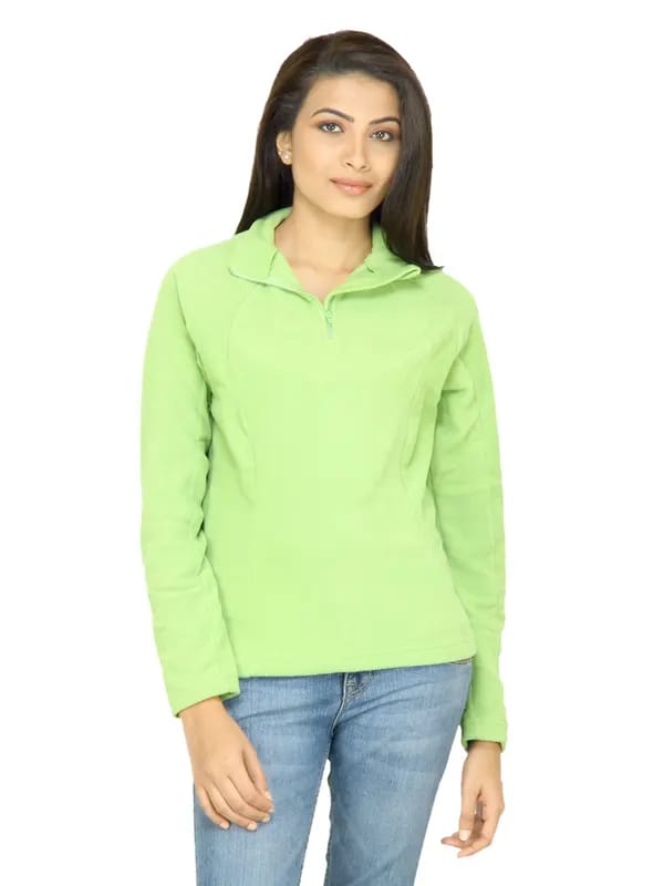 Quechua Women Fleece Green Sweatshirt