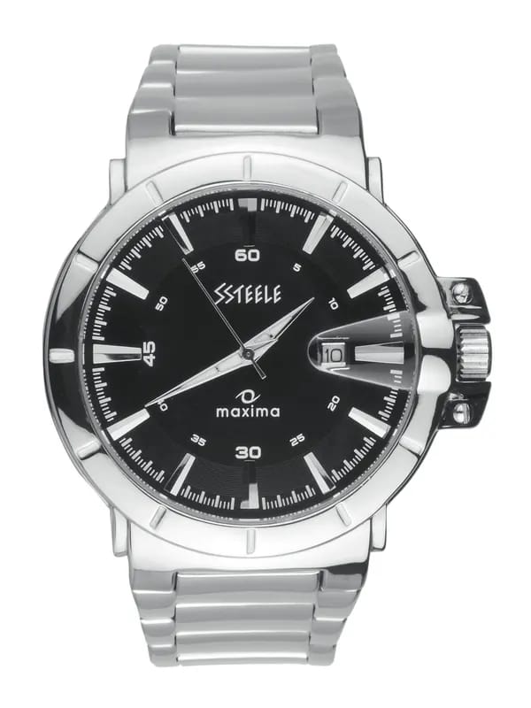 Maxima Ssteele Men Black Watch