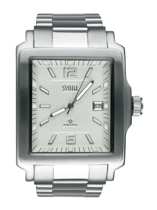 Maxima Ssteele Men White Watch