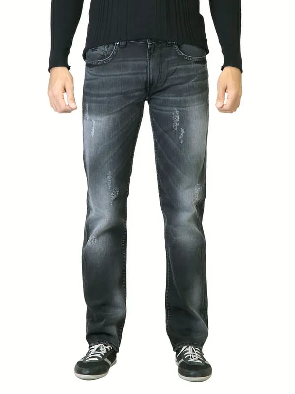 Deni Yo Men Black Washed Slim Fit Jeans