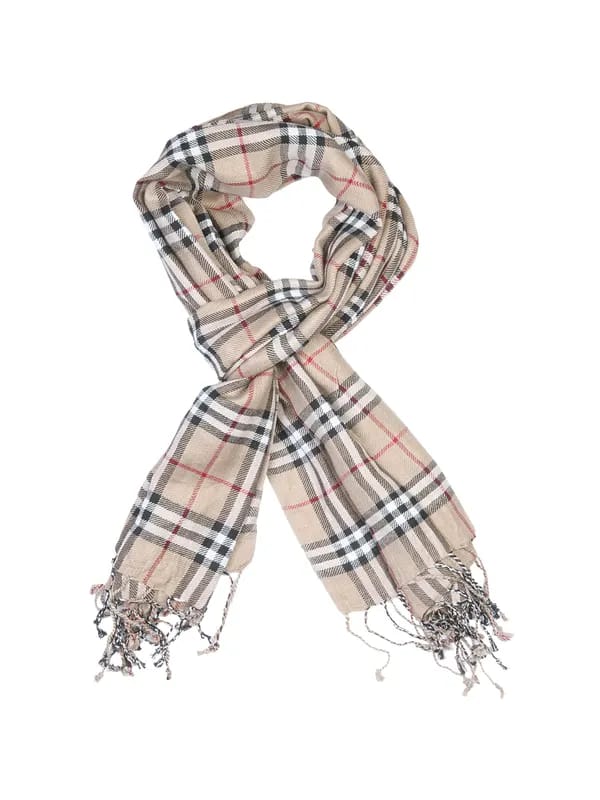 Lino Perros Men Brown Check Scarf