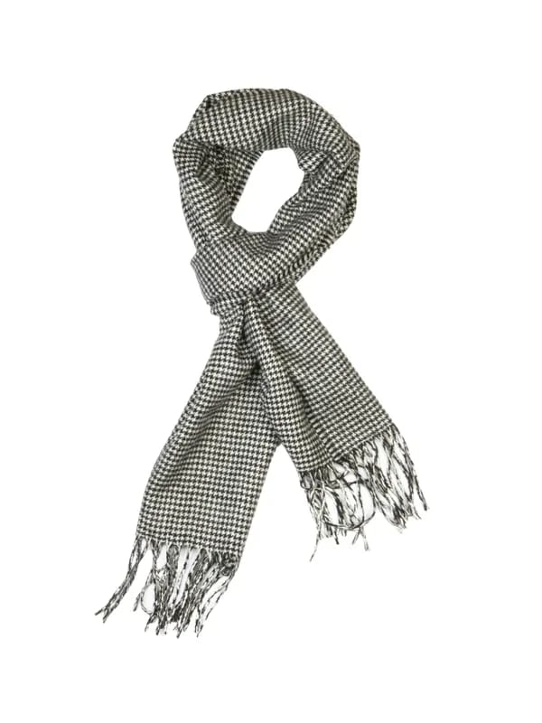 Lino Perros Men Black Check Scarf