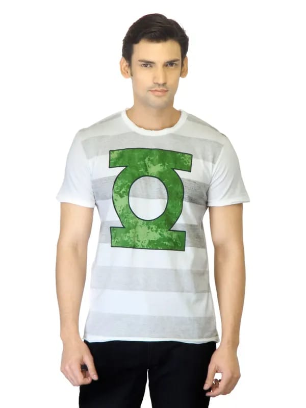 DC Comics Men White Printed T-shirt